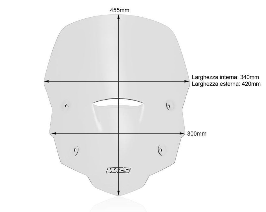 Plexi motocyklu WRS verze TOURING pro HONDA XL 750 TRANSALP ABS rok 2023-2024 barva kouřová, výška plexi 45,5 cm
