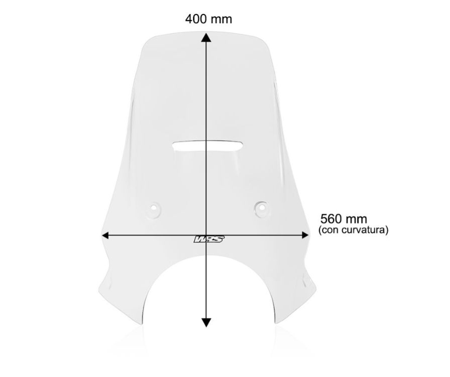 Plexi motocyklu WRS verze CAPONORD pro HUSQVARNA NORDEN 901 ABS rok 2022-2023 barva čirá, výška plexi 40 cm 