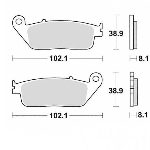 Brzdové destičky KYOTO S1071 TRIUMPH SPEEDMASTER 800 , 2003 - 2008 