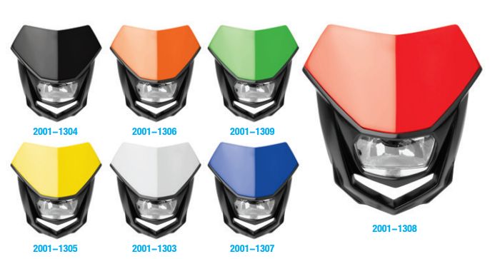 Univerzální přední maska se světlem POLISPORT HALO HEADLIGHTS RED