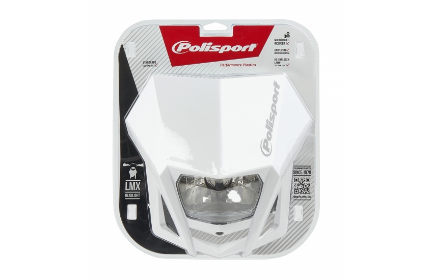 Univerzální přední maska POLISPORT LMX HEADLIGHT WHITE