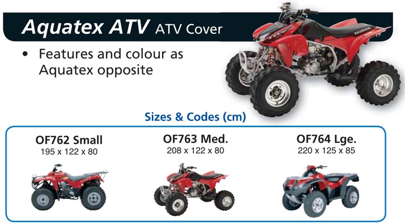 Nepromokavá ochraná plachta pro ATV interiérové a exteriérové použití OXFORD AQUATEX ATV černá/stříbrná vel.L
