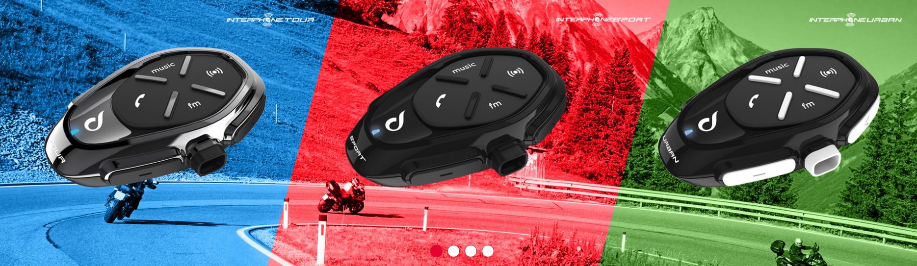 Bluetooth handsfree CellularLine Interphone TOUR Twin Pack