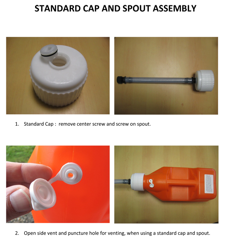 Hadice k uzávěru ke TUFF JUG AUTO SHUT OFF SPOUT FLEXIBLE pro kanystry o obsahu 10 litrů, barva čirá