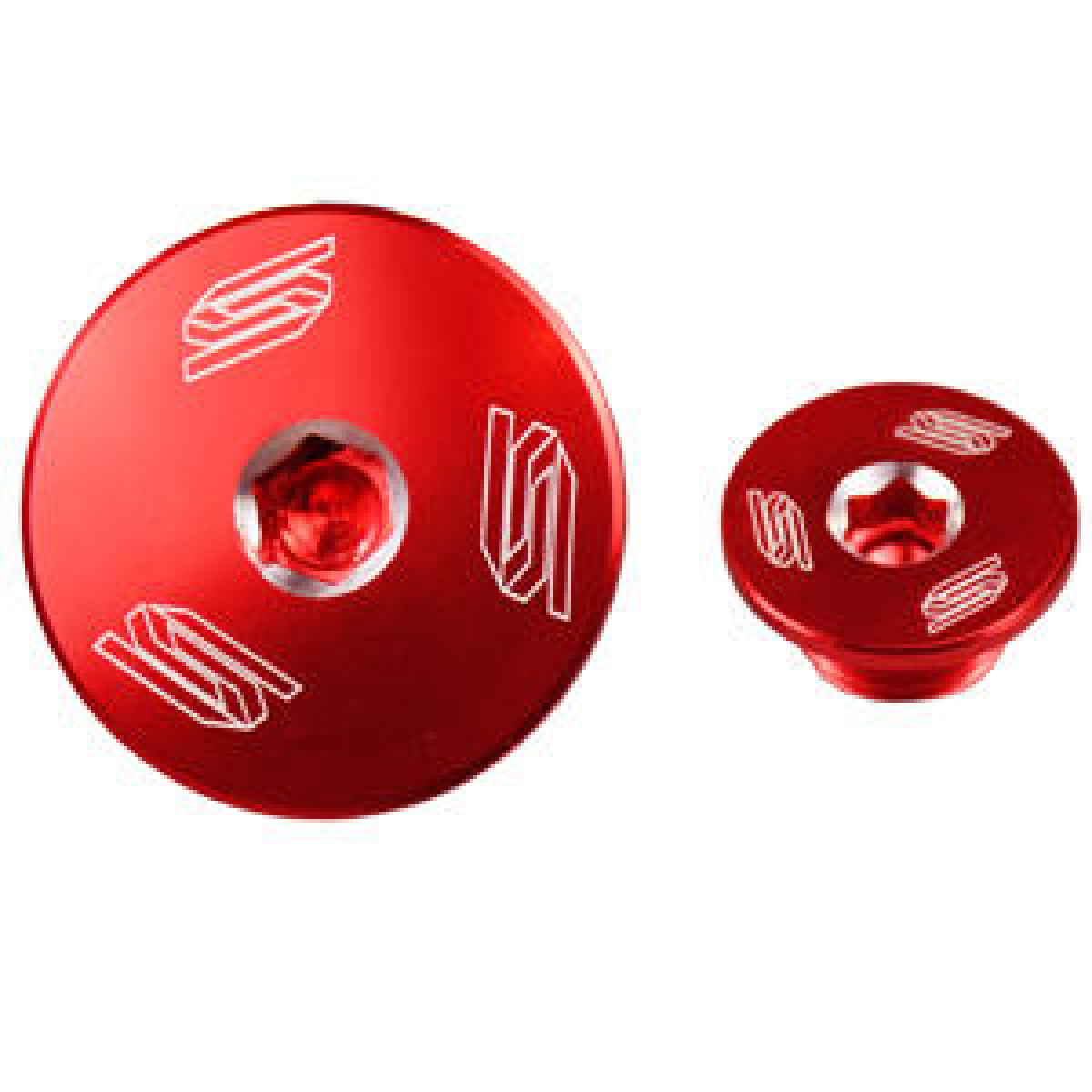 Zátka motoru boční SCAR ENGINE PLUG pro SUZUKI RMX 450 červená