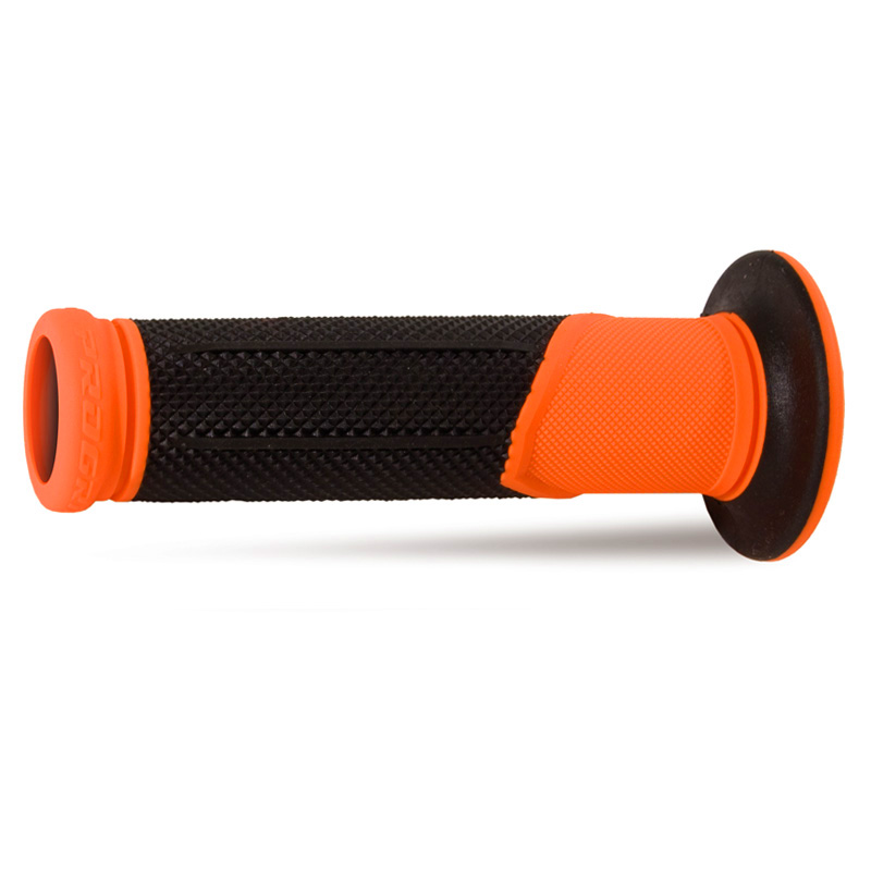 Dvouvrstvé silniční rukojeti - gripy PROGRIP 732 BLACK/FLUO YELLOW - otevřené konce