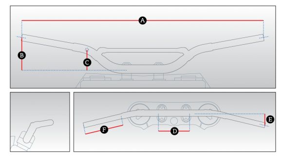 Řidítka RENTHAL TWINWALL 997 RC / ORIGINAL HONDA / KAWASAKI černá