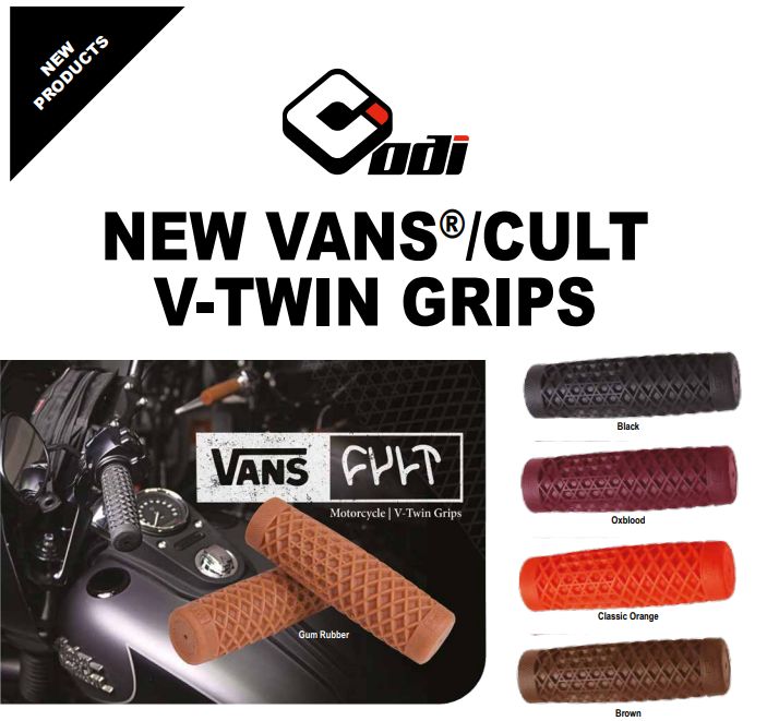 Gripy pro silniční motocykl ODI VANS®/CULT V-TWIN GRIPS - HNĚDÉ - PRO PRŮMĚR ŘIDÍTEK 25,4 mm (1")