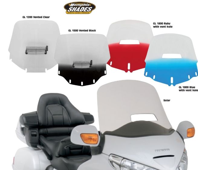A Plexi motocyklu MEMPHIS SHADES METRIC MEP4840 pro Honda GL 1800 Goldwing , VÝŠKA 65,5 CM , ČIRÉ  