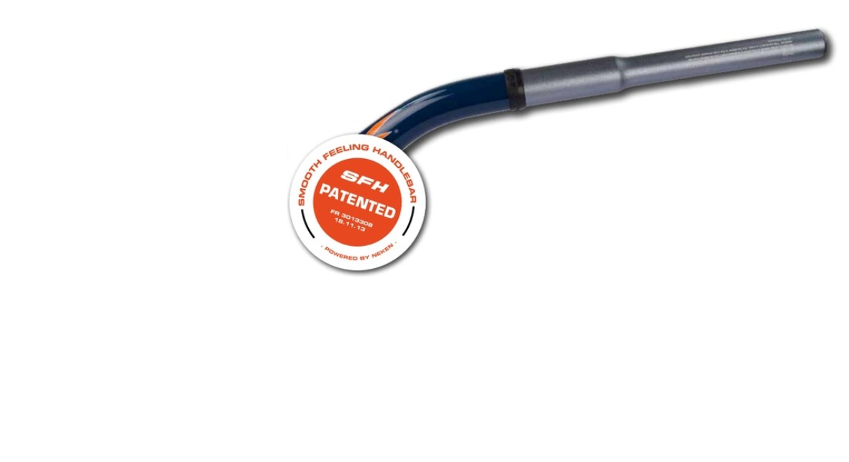 Gripy s plastem plynu pro řidítka NEKEN HANDLEBAR SFH  - GRIPS SFH ŠEDÉ - vnější průměr 28,5 mm