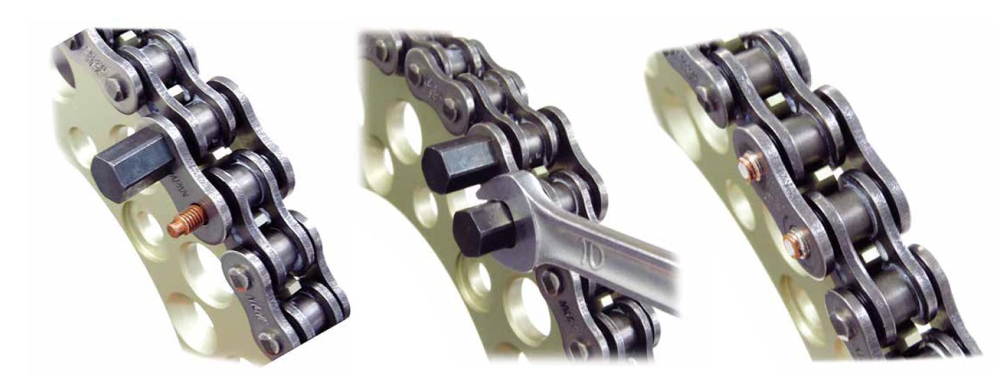 Samonýtovací spona řetězu EK CHAINS 530 SRX2 barva zlatá - 1 kus