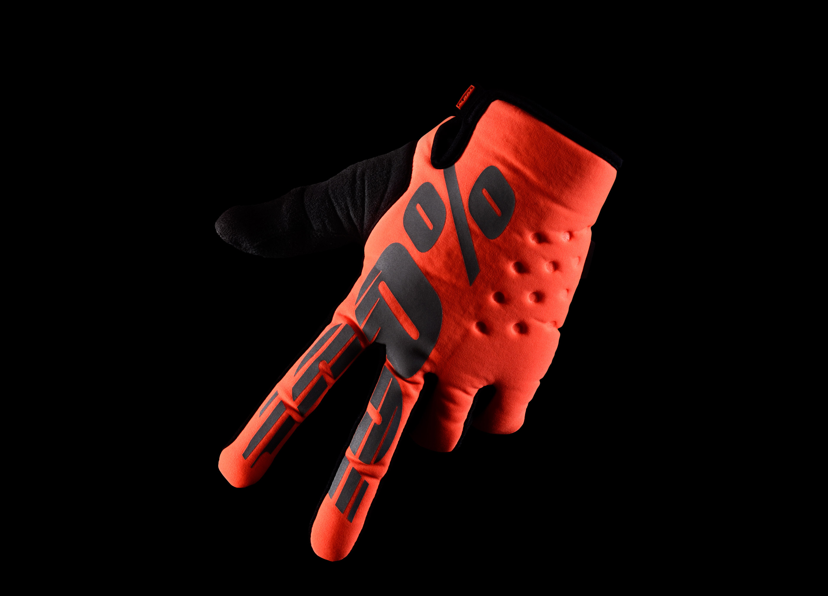 Dětské motokrosové rukavice do chladného počasí 100% BRISKER FLO ORANGE/BLACK