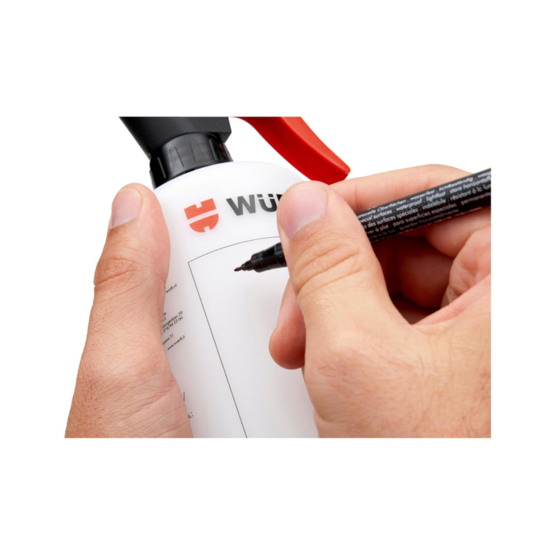a Rozprašovač - sprejová nádoba z rozprašovačem s odměrkou WÜRTH obsah 1000 ml / 1 litr 
