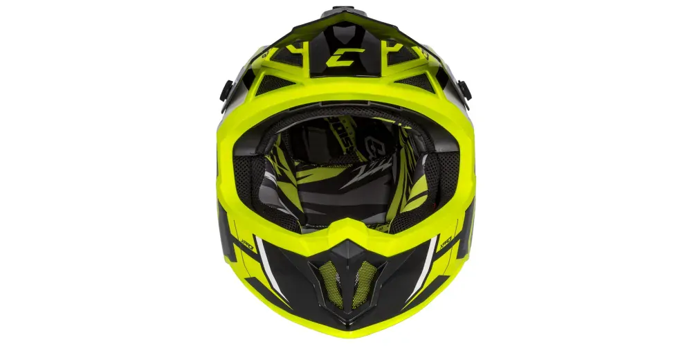 a Motokrosová přilba CASSIDA CROSS PRO 2 CONTRA ŽLUTÁ FLUO/ČERNÁ/ŠEDÁ/BÍLÁ lesklá vel. S