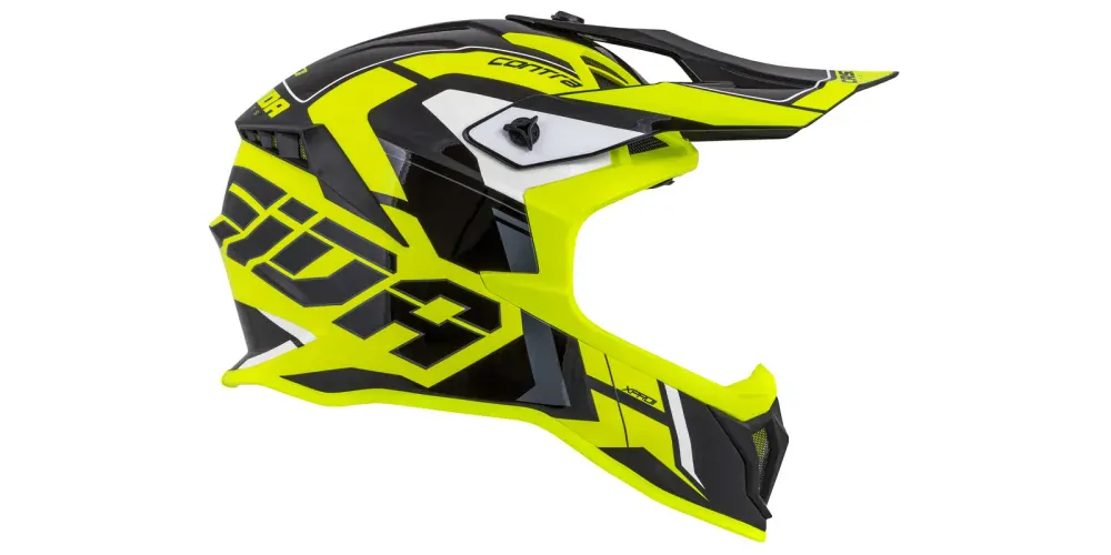 a Motokrosová přilba CASSIDA CROSS PRO 2 CONTRA ŽLUTÁ FLUO/ČERNÁ/ŠEDÁ/BÍLÁ lesklá vel. S