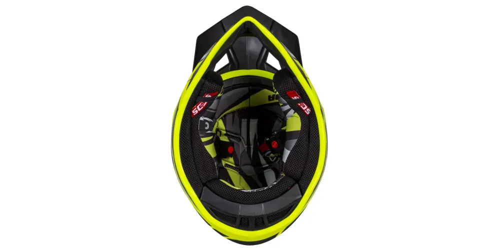 a Motokrosová přilba CASSIDA CROSS PRO 2 CONTRA ŽLUTÁ FLUO/ČERNÁ/ŠEDÁ/BÍLÁ lesklá vel. S
