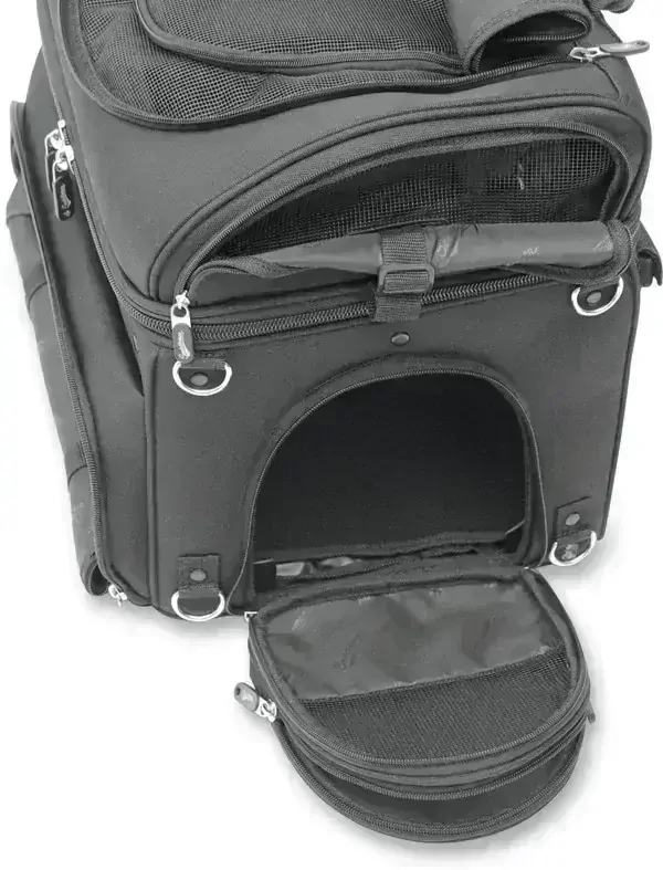 Textilní brašna na motocykl pro zvířata SADDLEMEN PET VOYAGER PC3200C barva černá, pro domácí mazlíčky do 9 kg