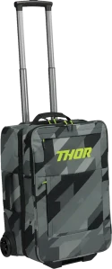 Motokrosová cestovní taška - cestovní textilní kufřík na kolečkách s teleskopickou rukojetí THOR JETWAY BAG barva černá/šedá/acid rozměr 54,29 × 38,74 × 25,72 cm (V × Š × H)
