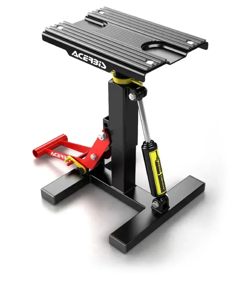 a Výškově nastavitelný stojan pro motokrosové motorky / motokrosový stojan s tlumičem ACERBIS ELEVATOR BIKE STAND nosnost 130 kg