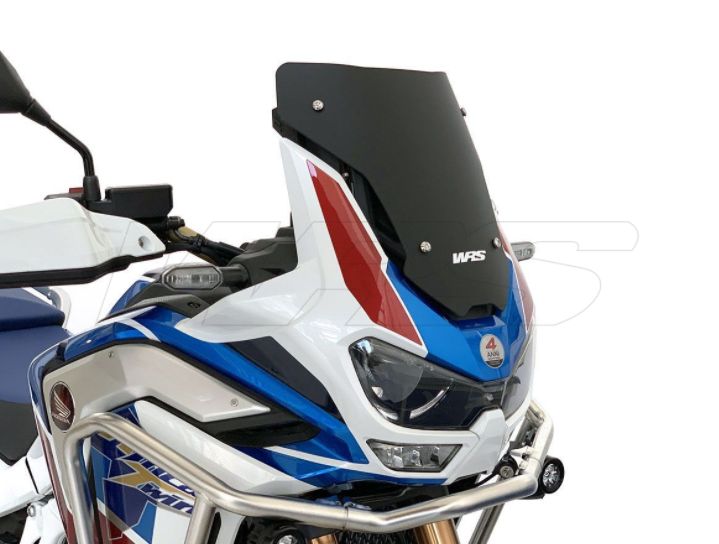 A Plexi motocyklu WRS pro HONDA CRF 1100 L ABS 2020-2022, barva černá, výška 31 cm (12-1/4")