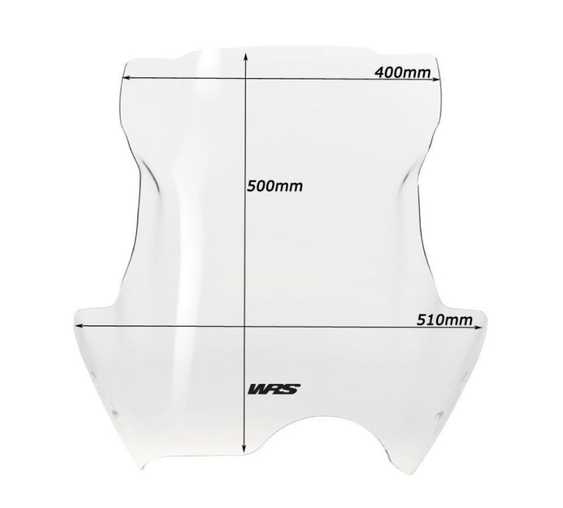 Plexi motocyklu WRS pro BMW R 1150 GS / ADV 1999-2005 viz popis, barva čirá, výška 50 cm (19-3/4")
