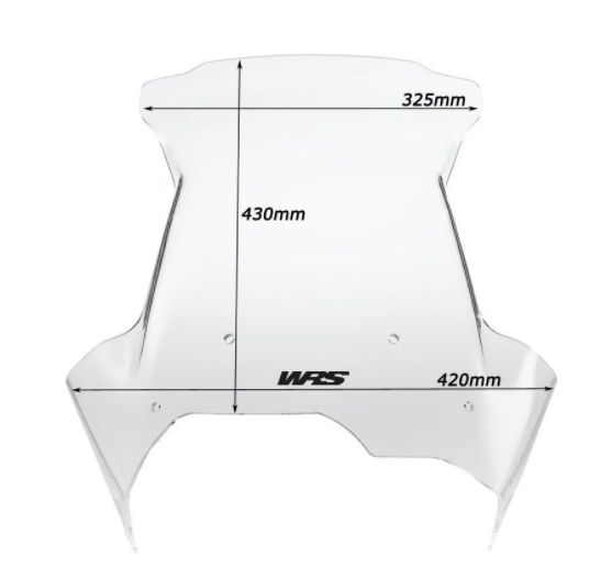 Plexi motocyklu WRS pro BMW F 650 GS / F 800 GS 2006-2017 viz popis, barva čirá , výška 43 cm