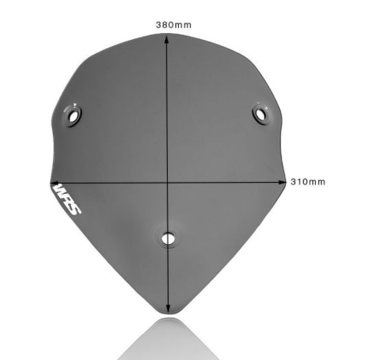 Plexi motocyklu WRS pro DUCATI MULTISTRADA 950 2017-2021 viz popis, barva tmavě kouřová , výška 38 cm (15 ") 