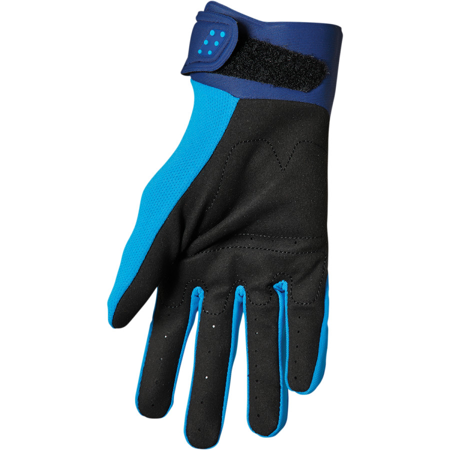 a Dětské motokrosové rukavice THOR SPECTRUM MODRÁ/NAVY TMAVĚ MODRÁ velikost S