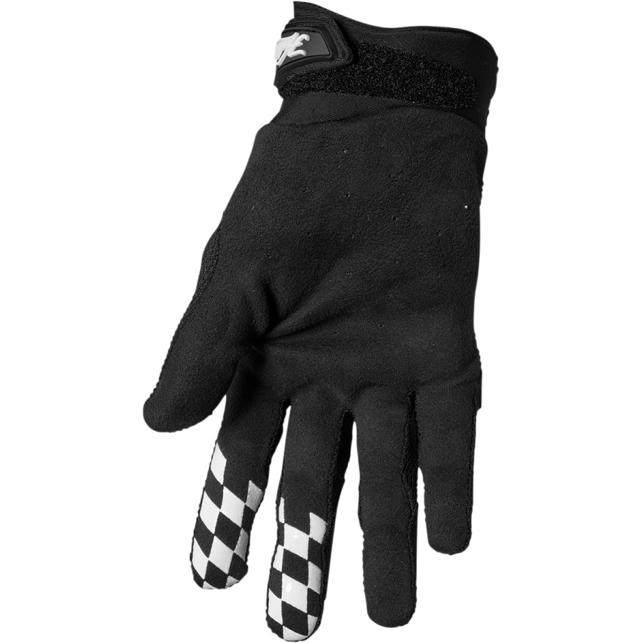 Motokrosové rukavice THOR HALLMAN DIGIT ČERNÁ/BÍLÁ