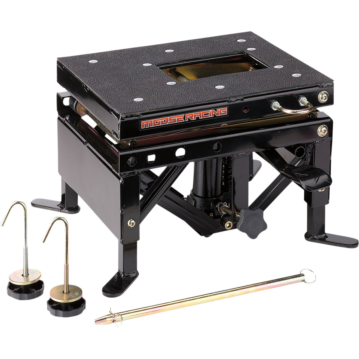 Hydraulický MX stojan pod moto MOOSE RACING STAND LIFT SCIS HYDRAULIC černý, nosnost 158 kg (350 lb) 