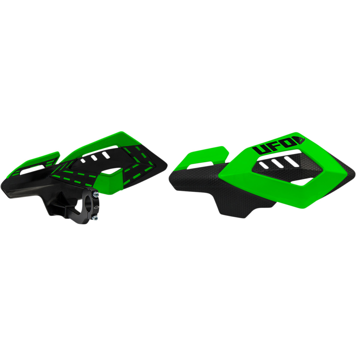 Kryty páček motocyklu UFO ARCHES HANDGUARDS barva zelená - pár