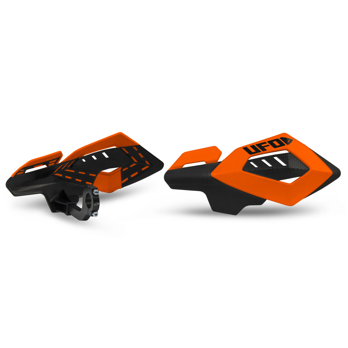 Kryty páček motocyklu UFO ARCHES HANDGUARDS barva oranžová - pár