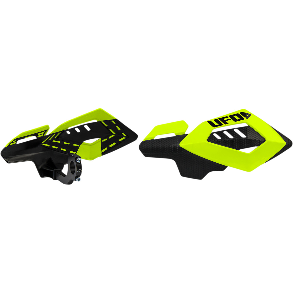Kryty páček motocyklu UFO ARCHES HANDGUARDS barva fluo žlutá- pár