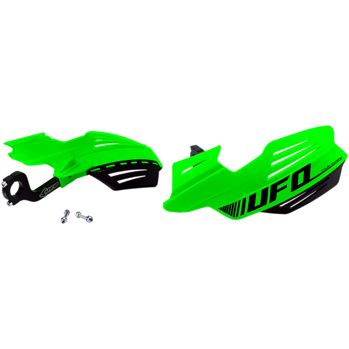 Kryty páček motocyklu UFO VULCAN HANDGUARDS barva fluo zlená - pár