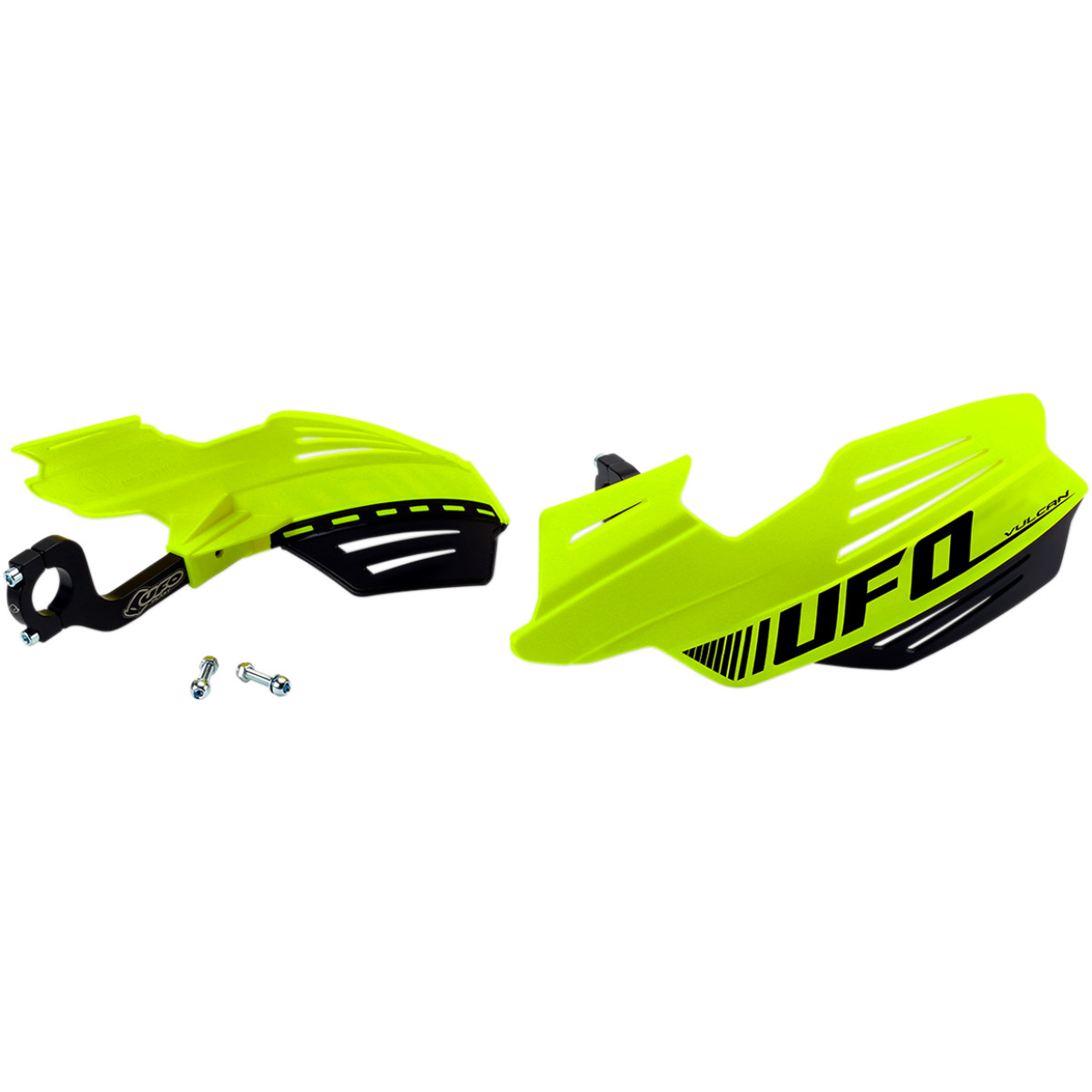 Kryty páček motocyklu UFO VULCAN HANDGUARDS barva fluo žlutá - pár