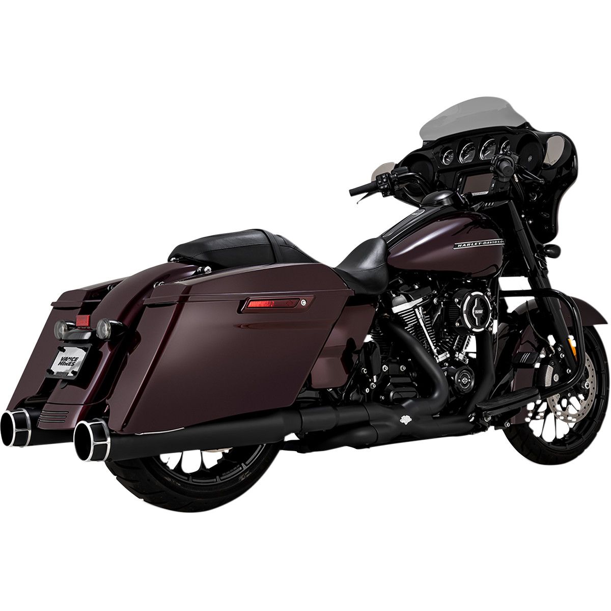 Koncovky výfuku Vance & Hines Torquers 4.5 pro Harley Davidson FLHR,FLHRC,FLHRXS,FLHTCU,FLHTK,FLHTKL,FLHTKSE aj. 2017-2020 viz popis, model 46676 barva černá/chrom