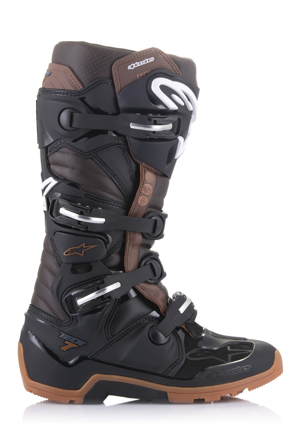 Motokrosové boty ALPINESTARS TECH 7 ENDURO černá/tmavá hnědá 