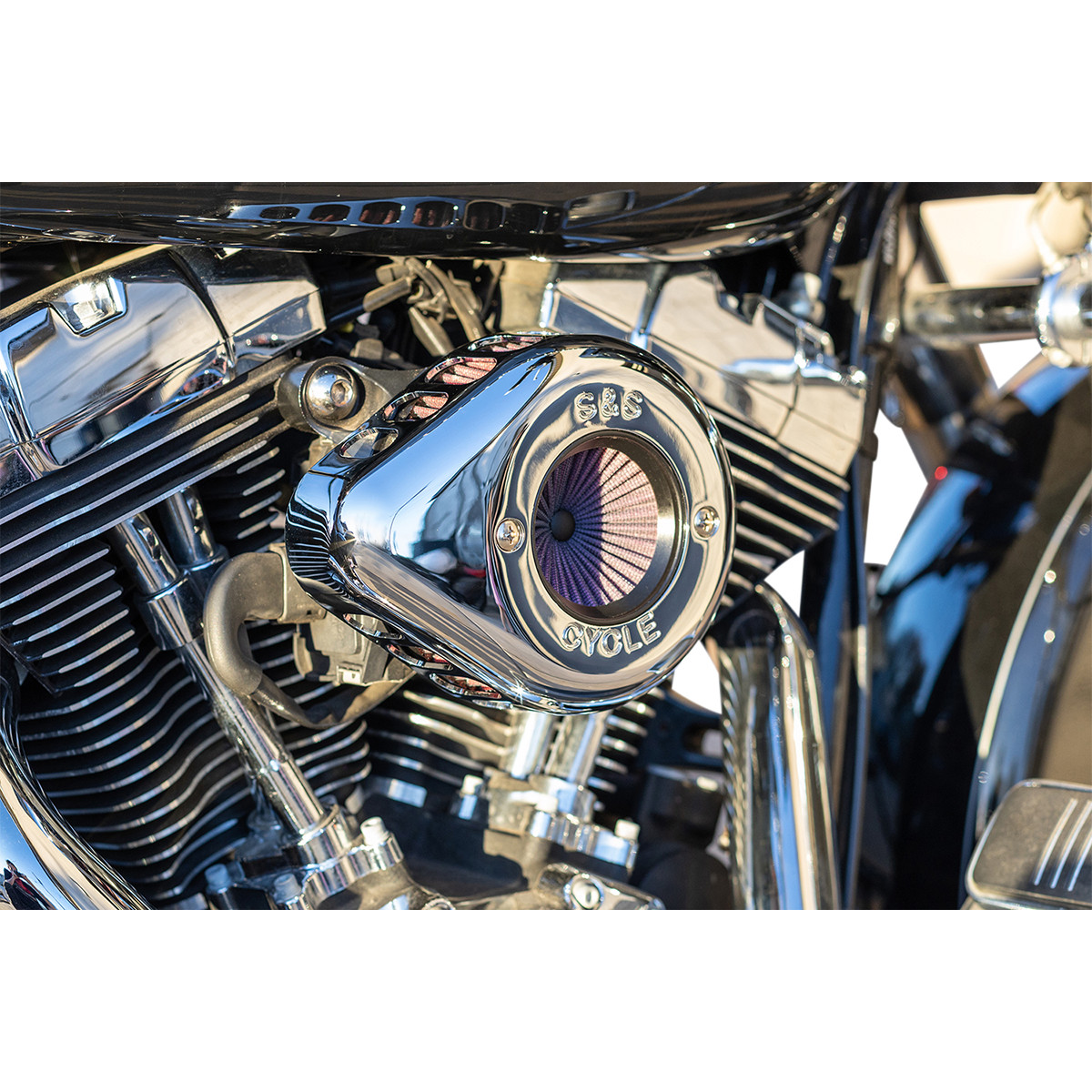 Kit sání S&S CYCLE STEALTH AIR STINGER KIT pro HARLEY DAVIDSON BIG TWIN 2001-2017 viz popis, chrom 