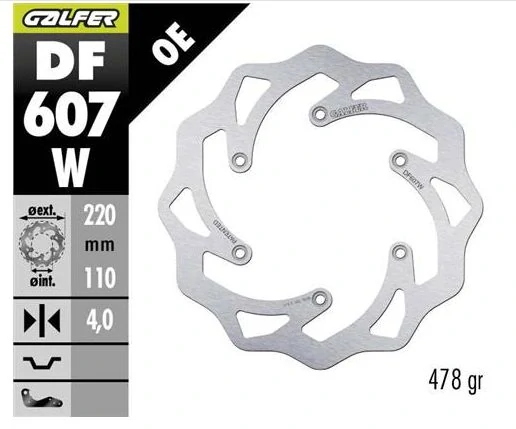 Zadní brzdový kotouč GALFER pro KTM EXC 300 rok 2006-2026