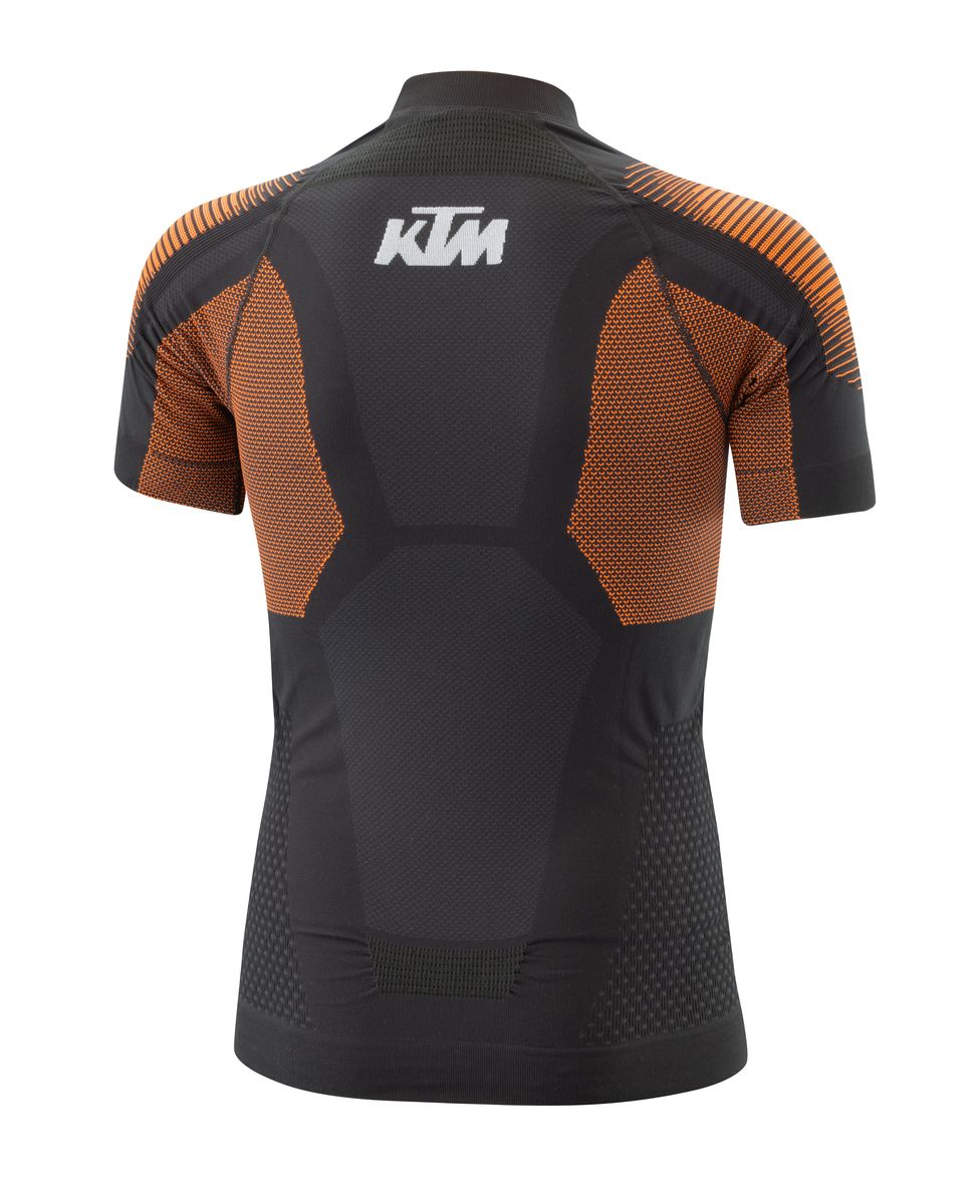 Bezešvé pánské termo triko s krátkým rukávem KTM UNDERSHIRT SHORT PERFORMANCE černá/oranžová