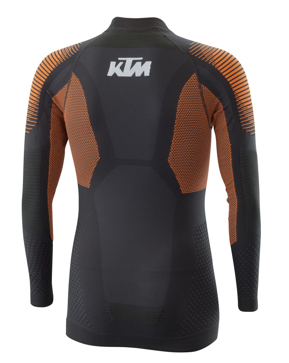 Bezešvé pánské termo triko s dlouhým rukávem KTM UNDERSHIRT LONG PERFORMANCE černá/oranžová
