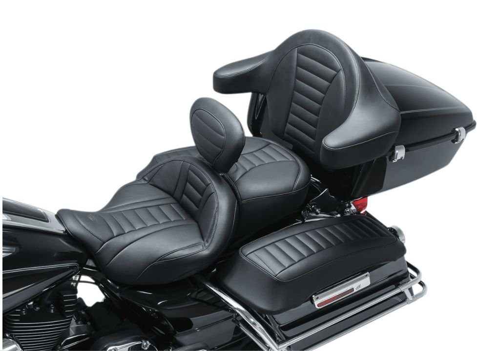 Přídavné opěradlo pro sedadlo motocyklu MUSTANG Super Touring Deluxe pro Harley-Davidson FL Touring 2008-2021