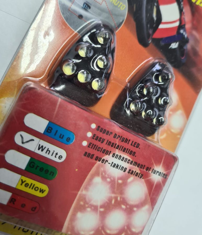 a Led osvětlení pro auto/moto COMPASS ARROW DIRECTION LAPM barva bílá 6 led, 2 kusy