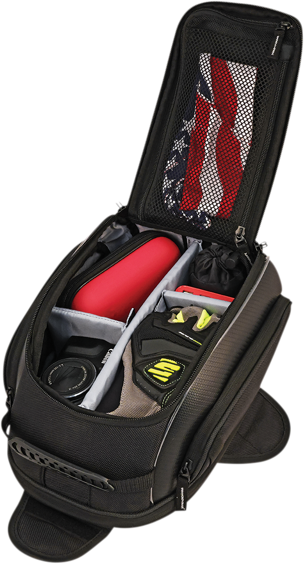Taška - kufr - tank bag - brašna na nádrž motocyklu NELSON RIGG TANK BAG COMMUTER SPORT černý, obsah 10 l až 14,5 l