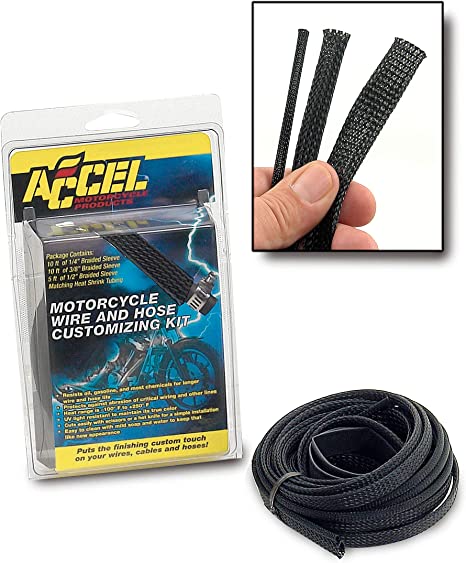 Převlek na hadičky, lanka nebo kabelové svazky ACCEL COVER WIRE/LINES BLACK barva černá