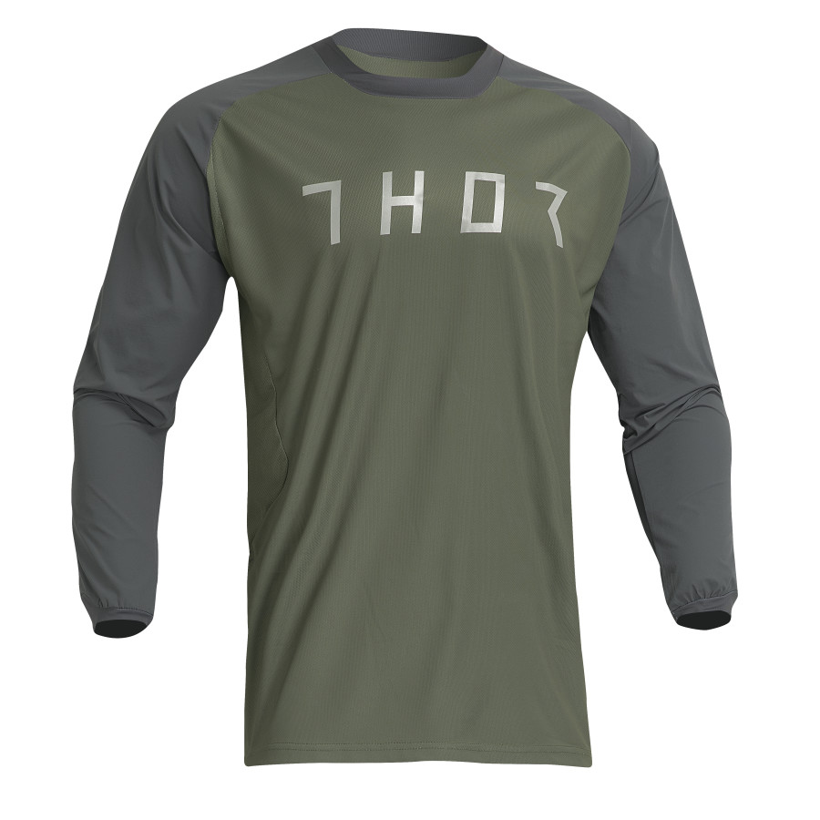 Motokrosový - enduro komplet THOR TERRAIN army zelená/šedá
