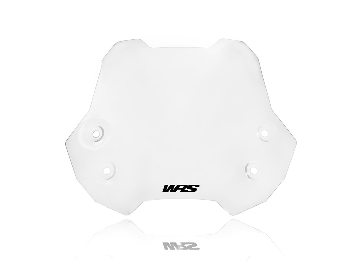 Plexi motocyklu WRS pro SUZUKI V-STROM 650 2017-2020, verze SPORT, výška 28 cm, barva čirá 