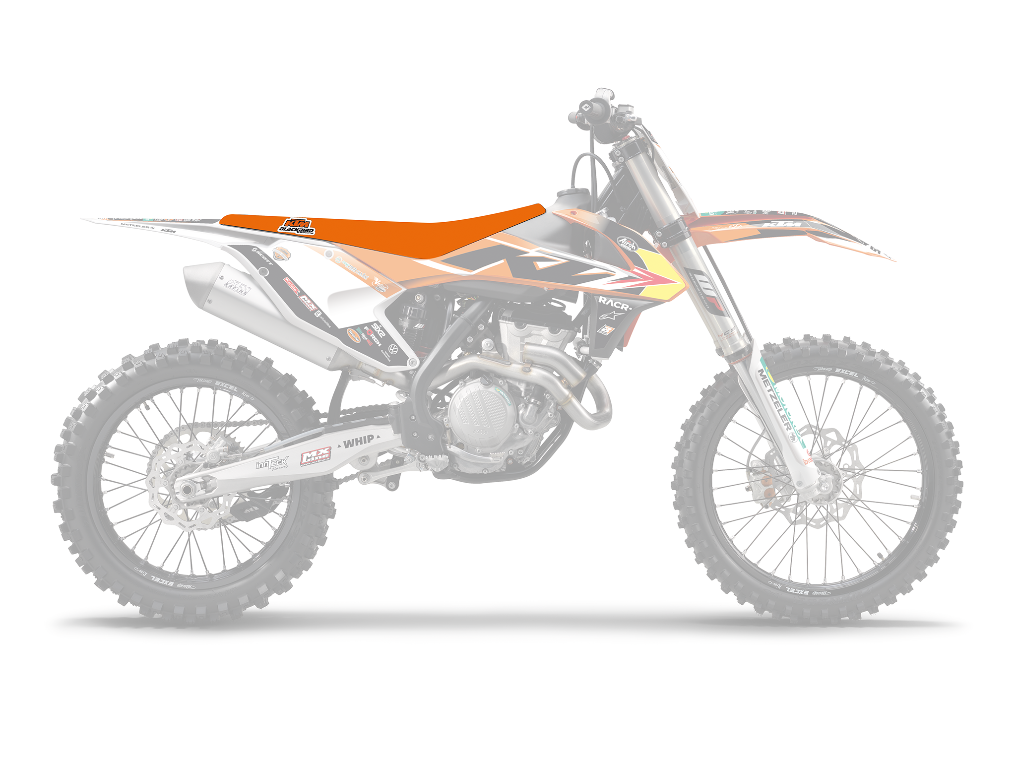 Potah sedla BLACKBIRD RACING REPLICA TEAM TROPHY 2022 pro KTM SX/SXF 2016-2018