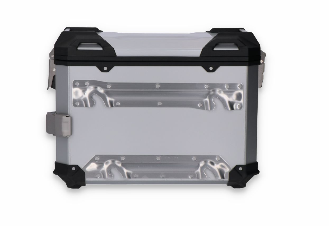 Boční motocyklový hliníkový kufr SW-MOTECH TRAX ADV SIDE CASES obsah 37 litrů, barva stříbrná, montážní pozice levá, 1 kus