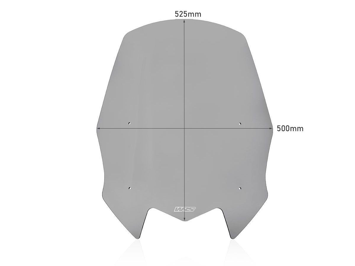 Plexi motocyklu WRS pro YAMAHA T-MAX 560 rok 2022 verze touring, barva kouřová, výška 52.5 cm 